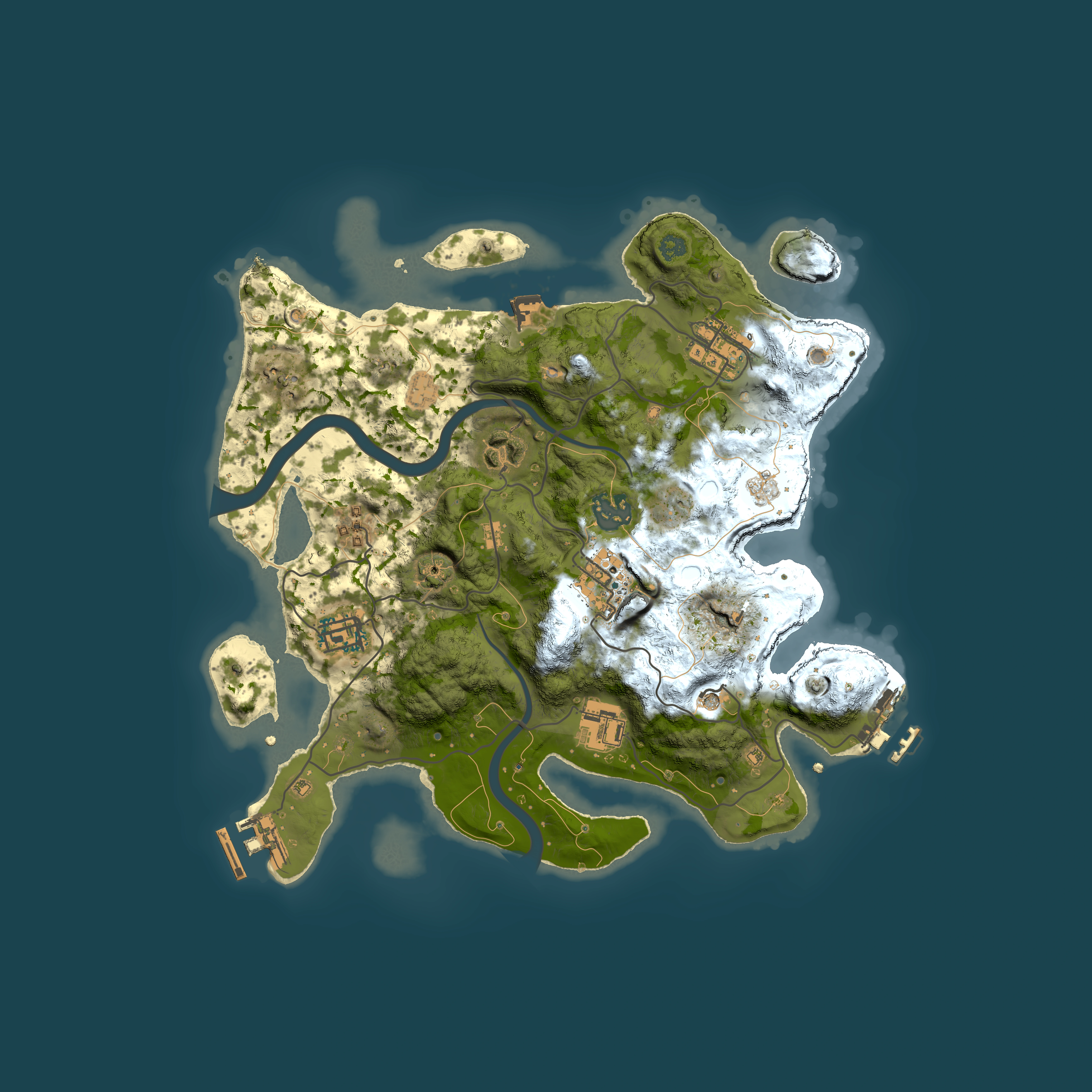 Full top-down render of Rust map seed 971894811, 3000x3000m