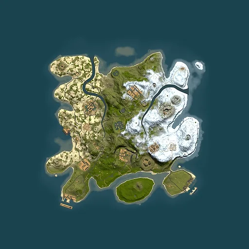 Rust map seed 481883822, 3000x3000m top-down preview