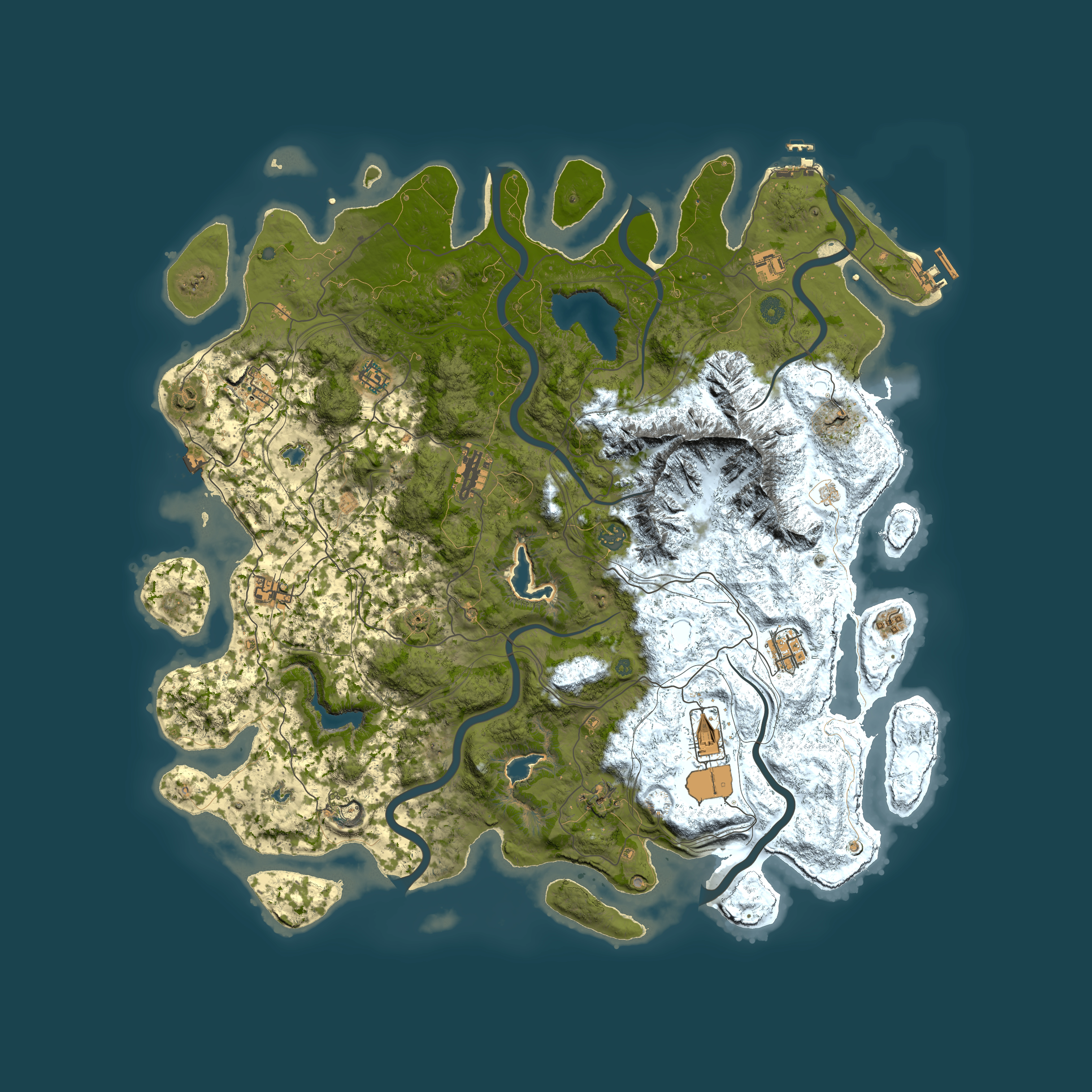Full top-down render of Rust map seed 1319617319, 5000x5000m