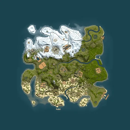 Rust map seed 1645227742, 3500x3500m top-down preview