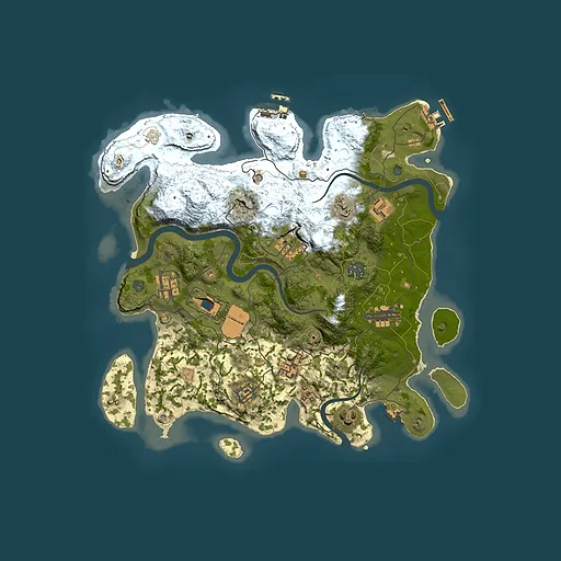 Rust map seed 1250421789, 3500x3500m top-down preview