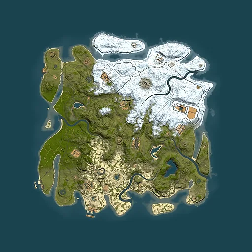 Rust map seed 1914074156, 4500x4500m top-down preview