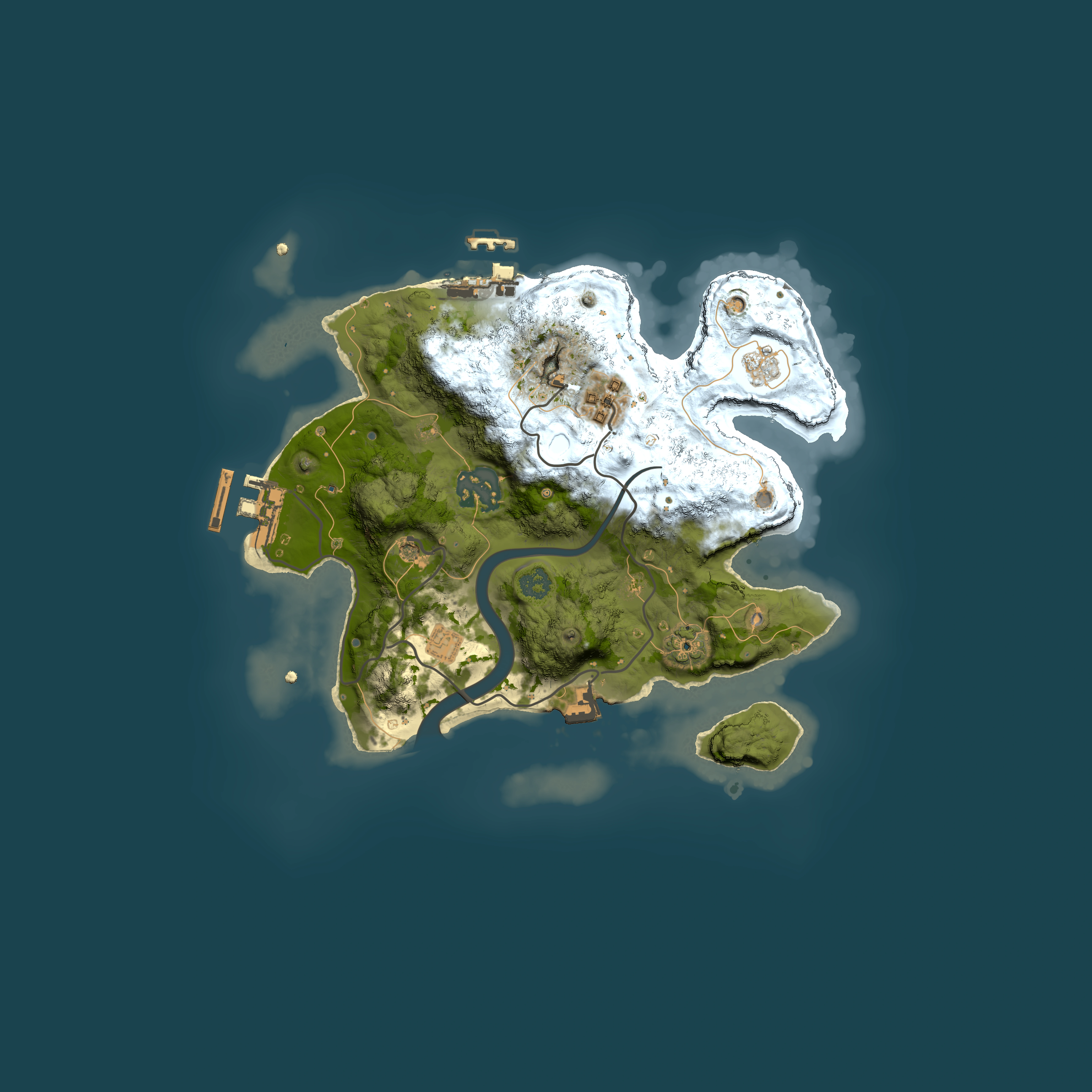 Full top-down render of Rust map seed 1580781441, 2500x2500m