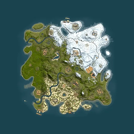 Rust map seed 606765917, 4000x4000m top-down preview