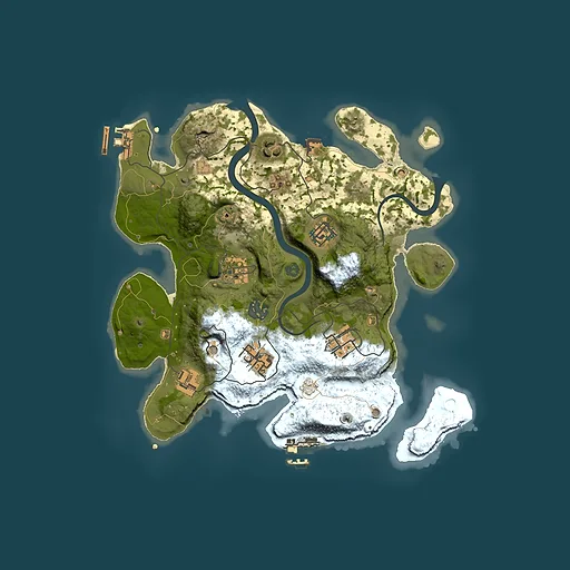 Rust map seed 288885976, 3000x3000m top-down preview