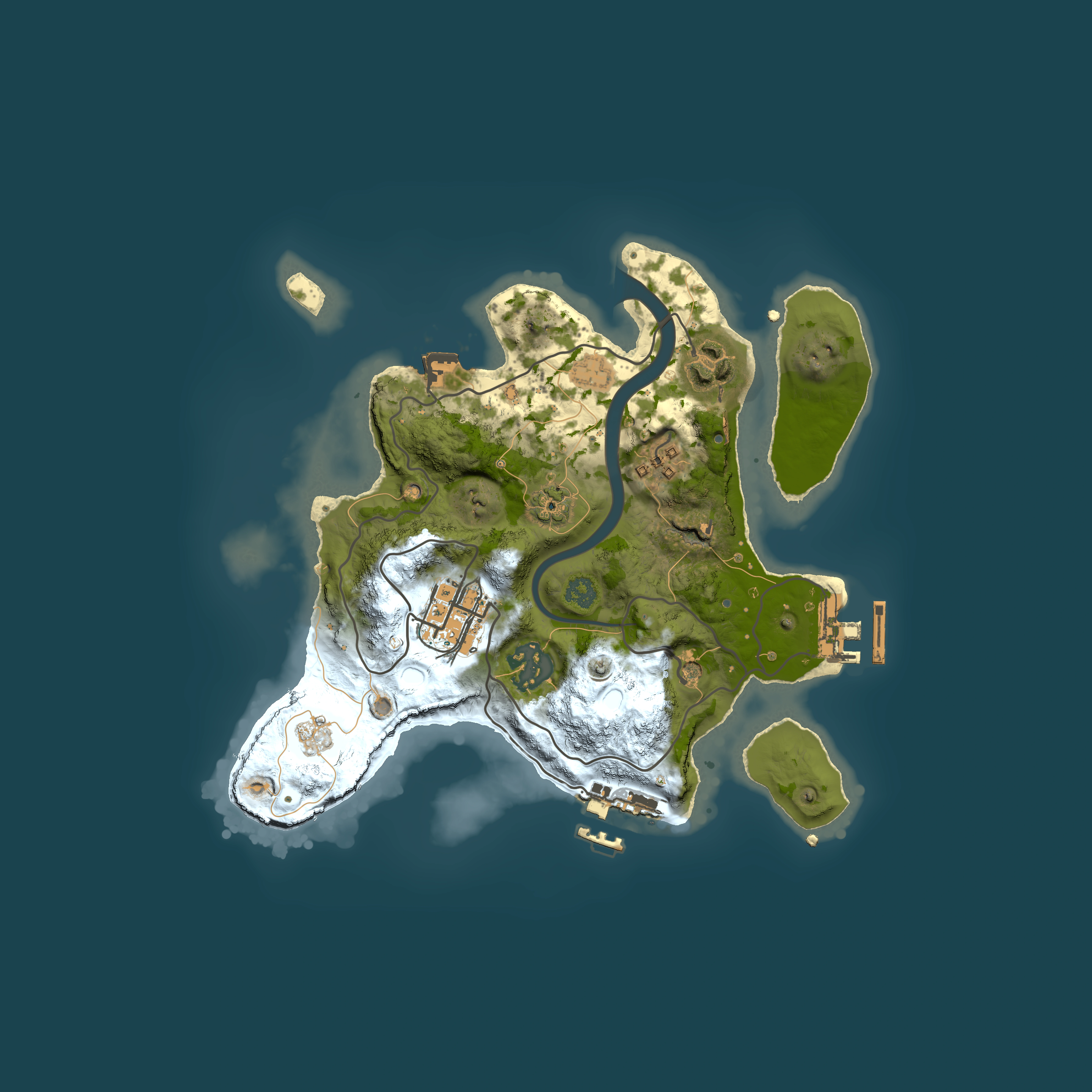 Full top-down render of Rust map seed 486276072, 2500x2500m