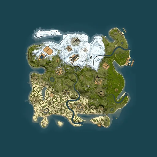 Rust map seed 1130235967, 3500x3500m top-down preview