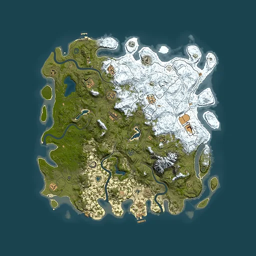 Rust map seed 368427930, 5000x5000m top-down preview