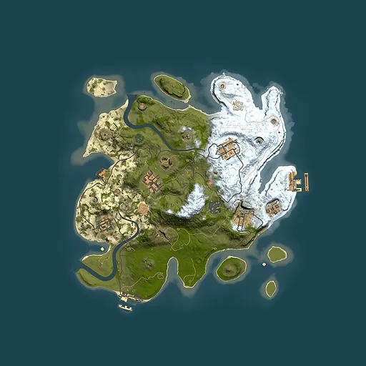 Rust map seed 496480011, 3000x3000m top-down preview