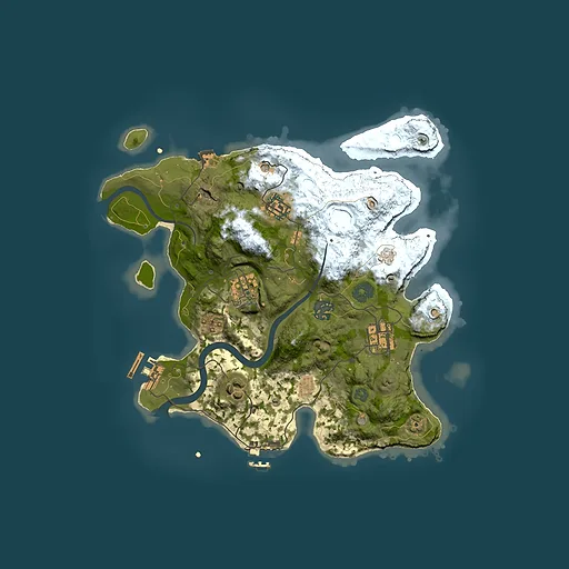 Rust map seed 1923462625, 3000x3000m top-down preview