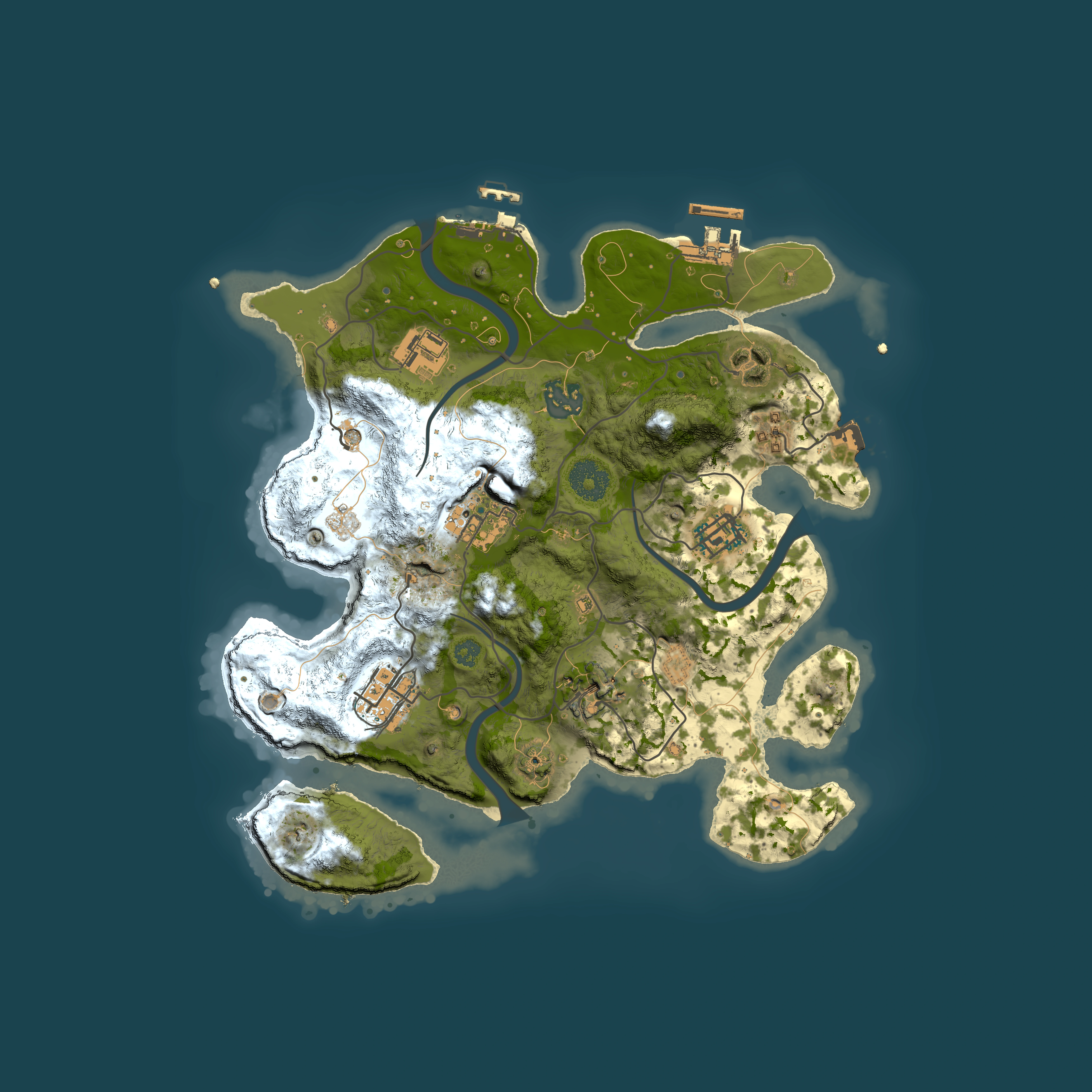 Full top-down render of Rust map seed 1805513053, 3000x3000m