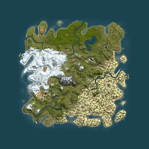 Rust map seed 1963919267, 5000x5000m top-down preview