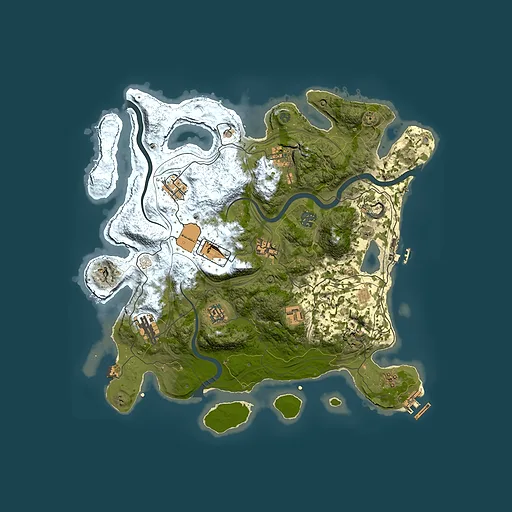 Rust map seed 1337, 3800x3800m top-down preview