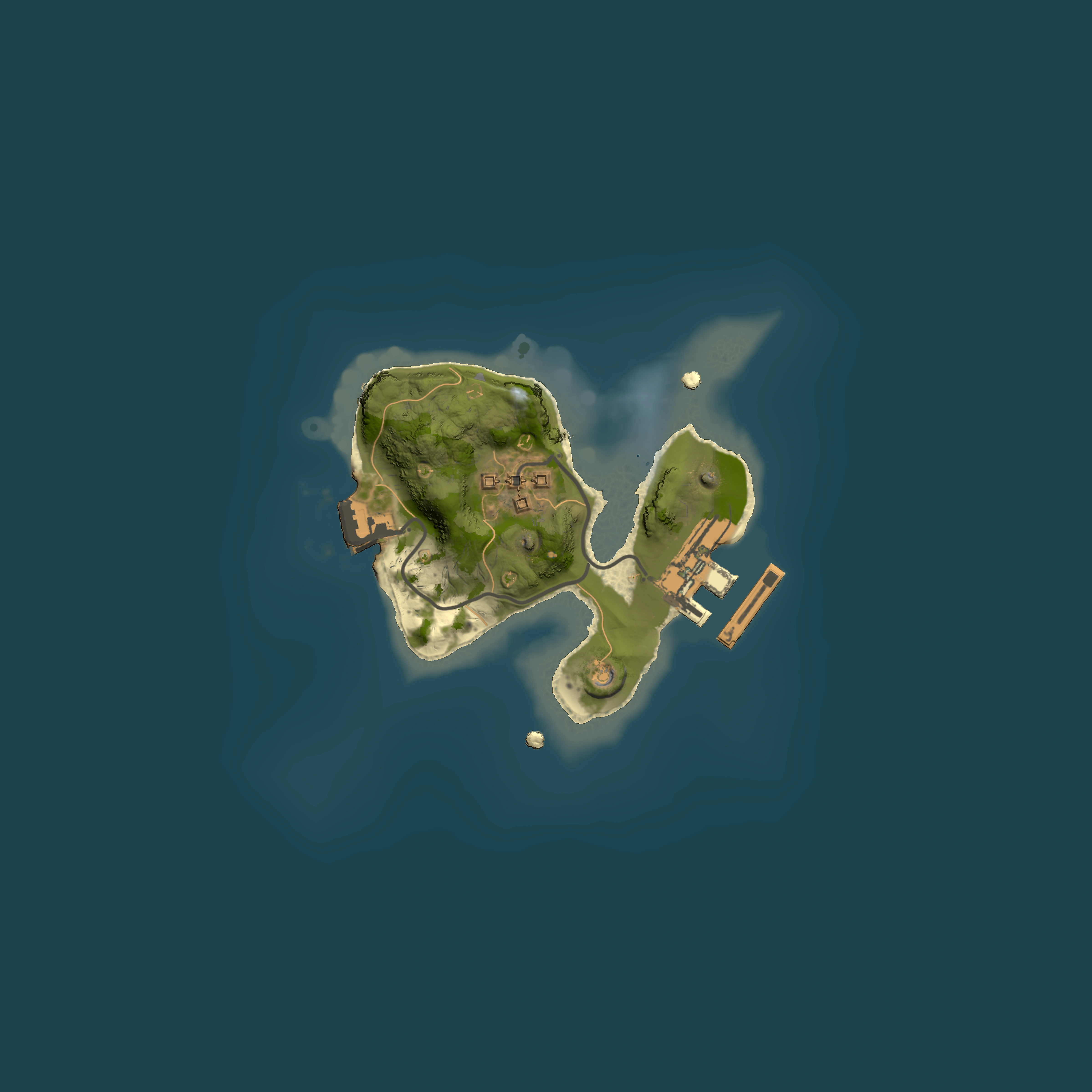 Full top-down render of Rust map seed 1049022626, 1500x1500m