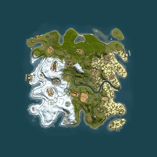 Rust map seed 931189215, 3500x3500m top-down preview