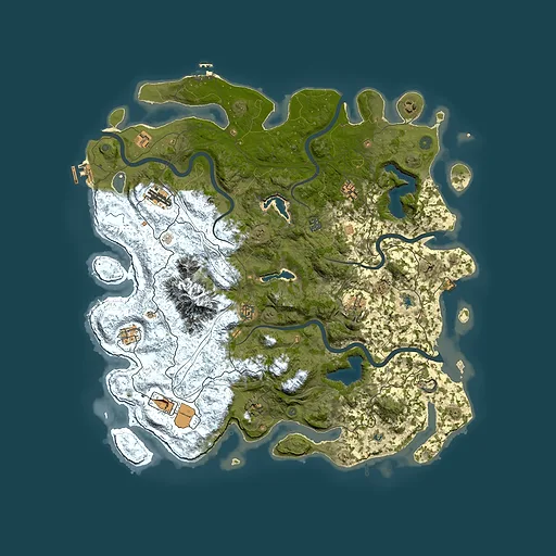 Rust map seed 65179674, 5000x5000m top-down preview