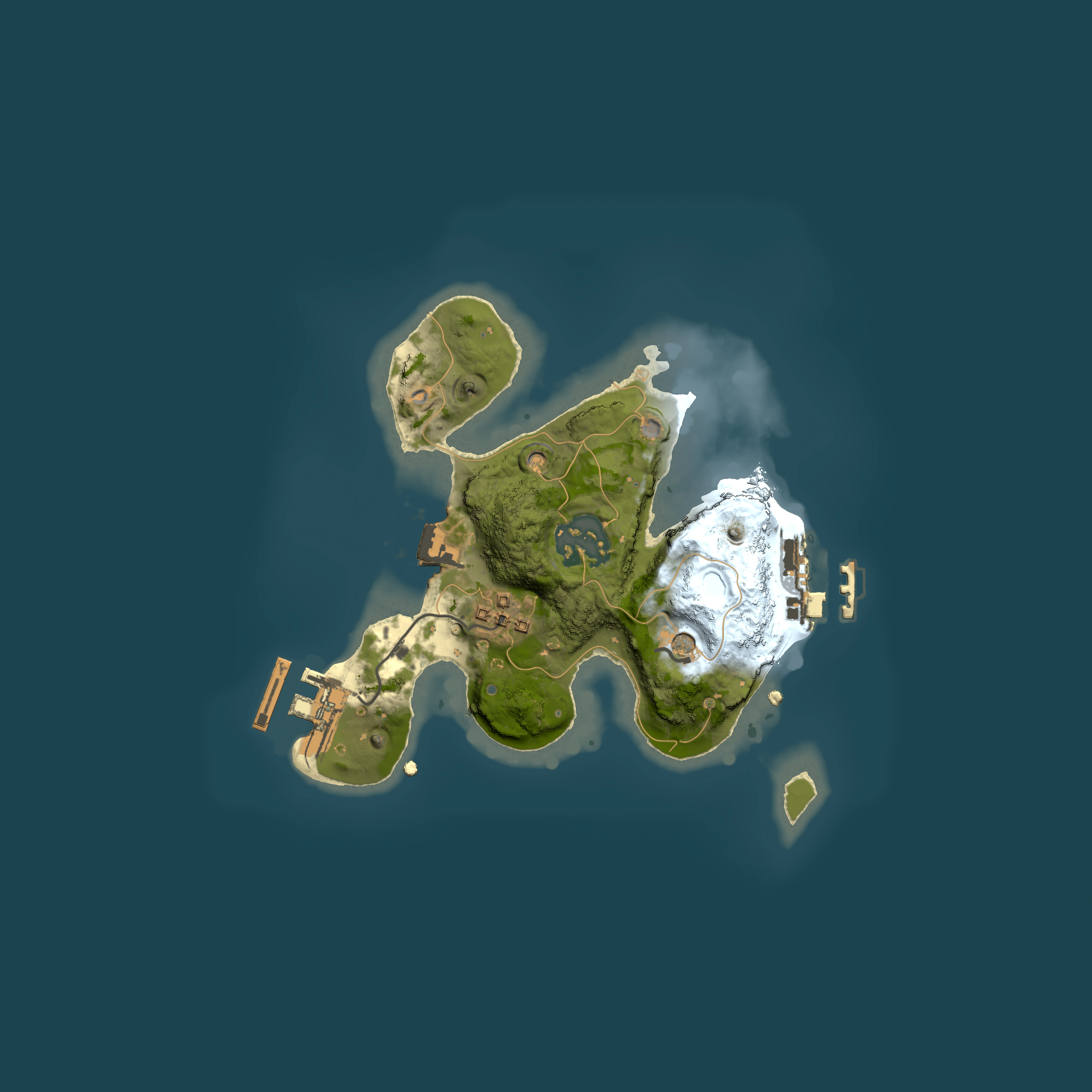 Full top-down render of Rust map seed 456860030, 2000x2000m