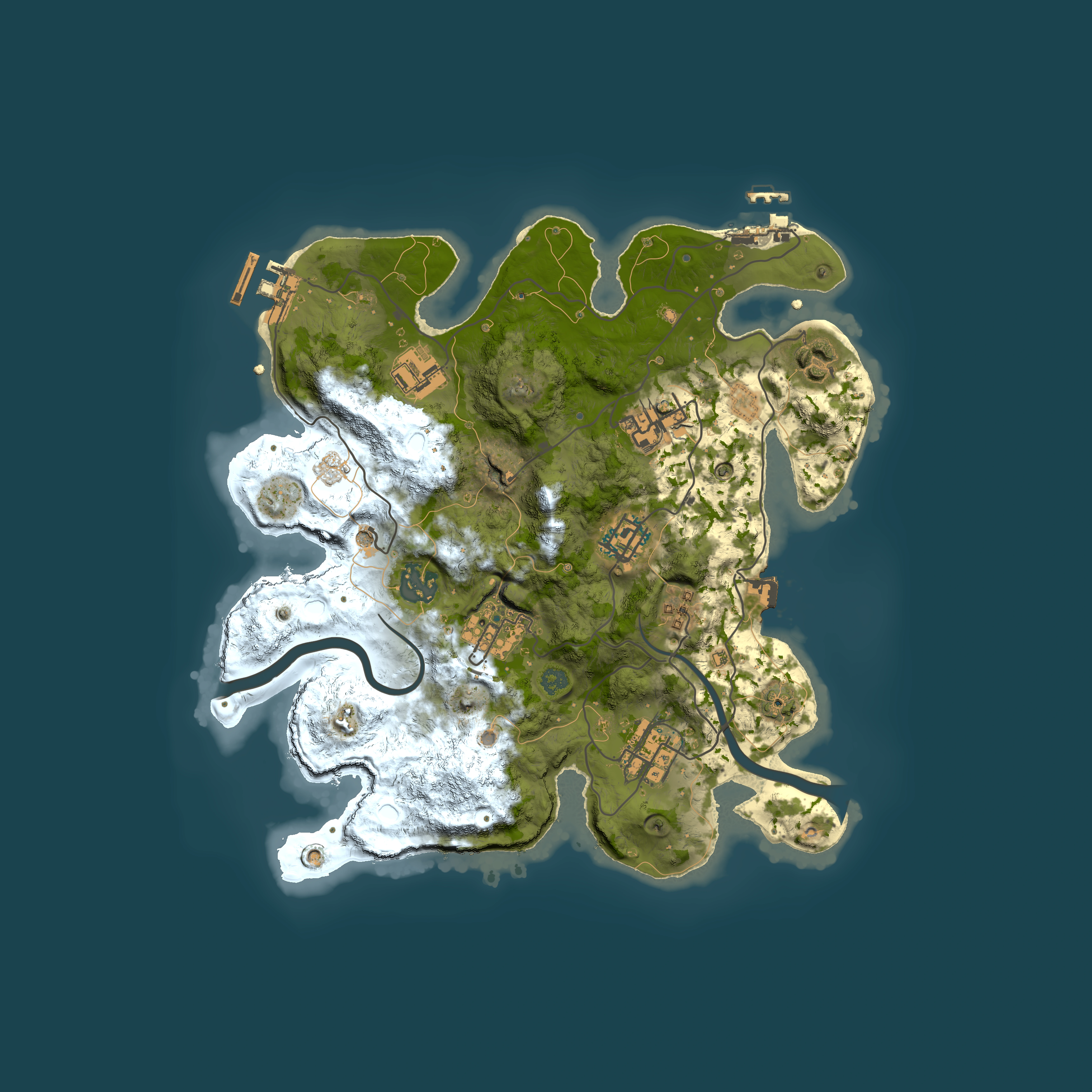 Full top-down render of Rust map seed 982682947, 3000x3000m