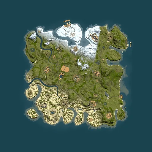 Rust map seed 1337, 3850x3850m top-down preview