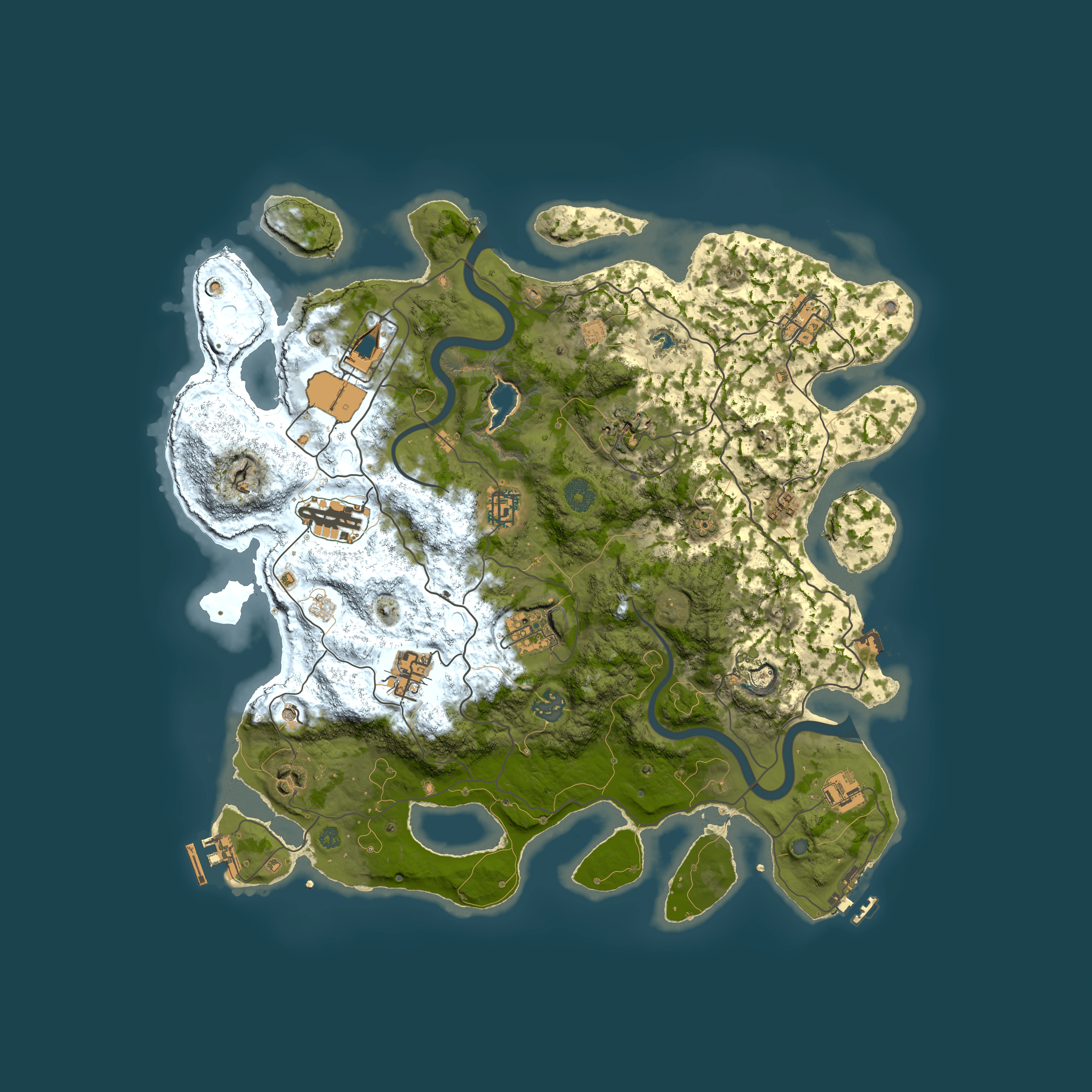 Full top-down render of Rust map seed 824907977, 4000x4000m