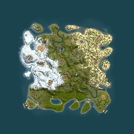 Rust map seed 824907977, 4000x4000m top-down preview