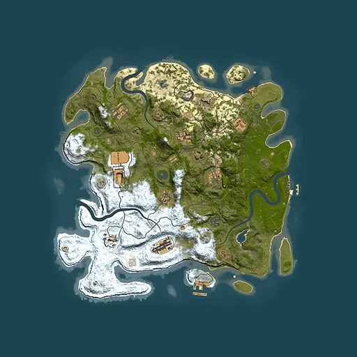 Rust map seed 1424658297, 4000x4000m top-down preview