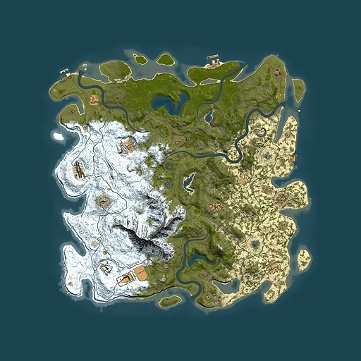 Rust map seed 1541256896, 5000x5000m top-down preview
