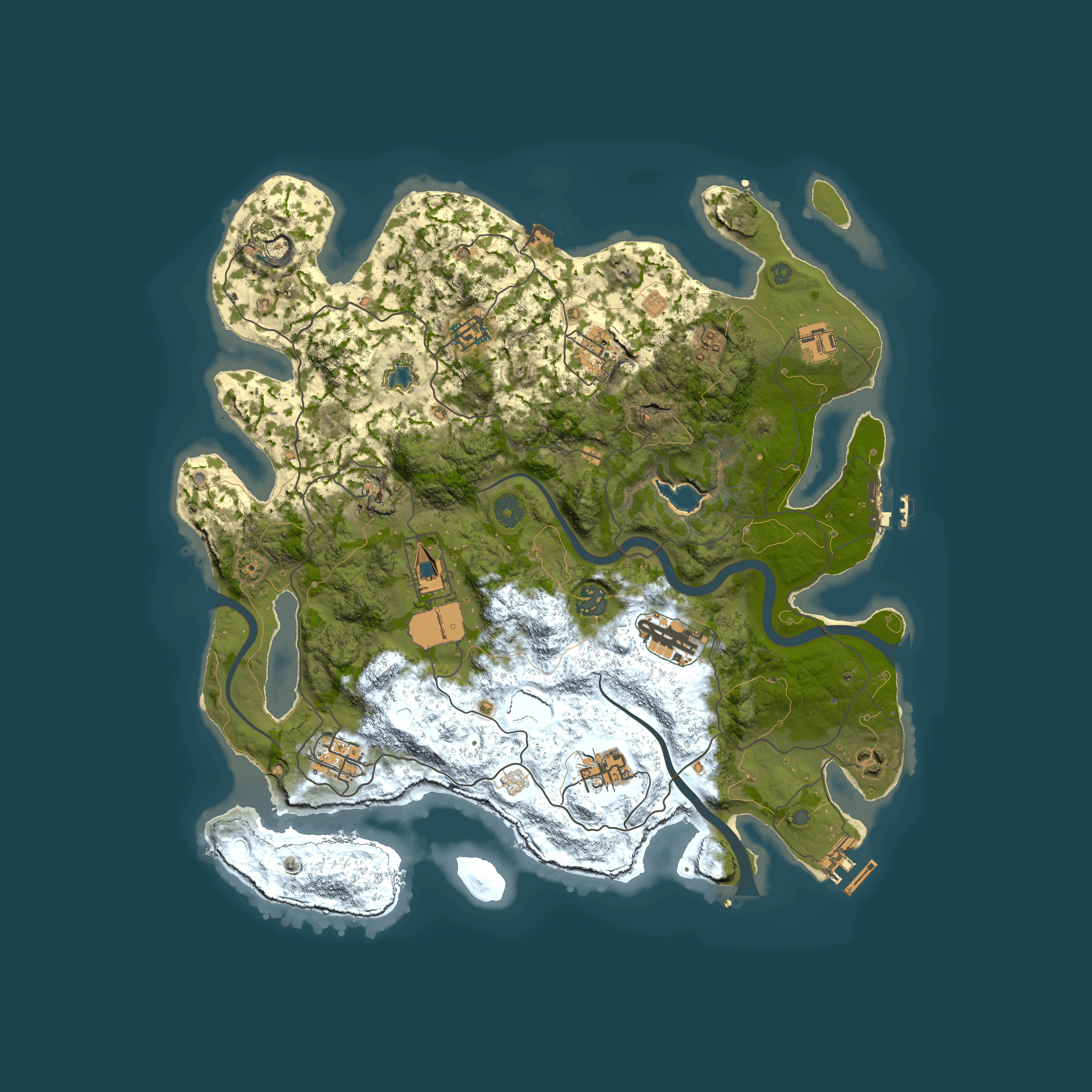Full top-down render of Rust map seed 551726210, 4000x4000m