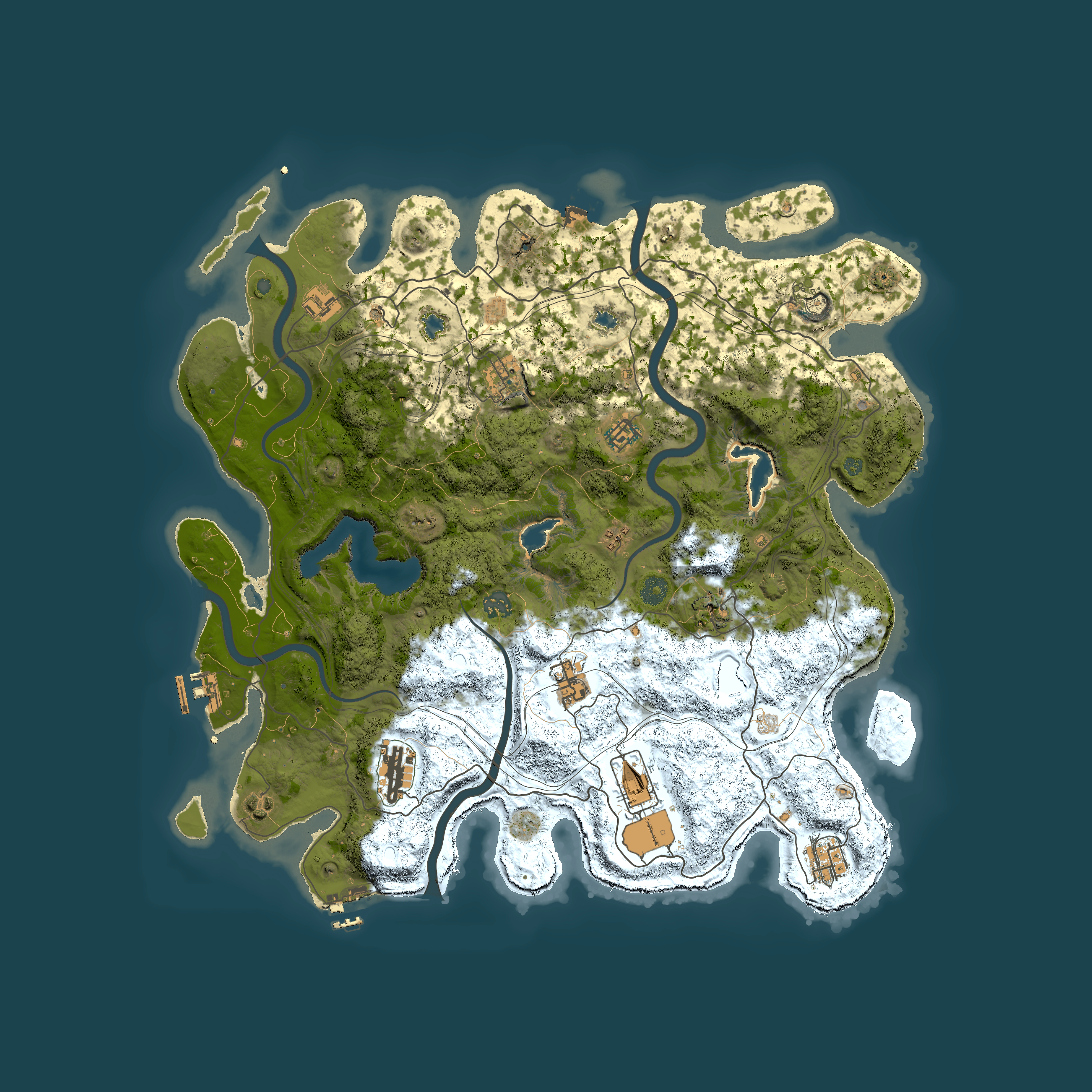 Full top-down render of Rust map seed 55386266, 4500x4500m