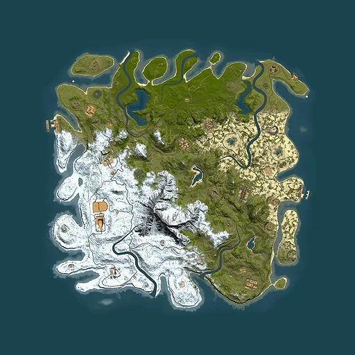 Rust map seed 1977069814, 5000x5000m top-down preview