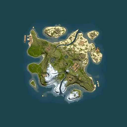Rust map seed 943129717, 2500x2500m top-down preview