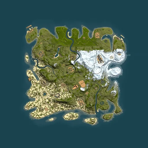 Rust map seed 485780757, 4000x4000m top-down preview