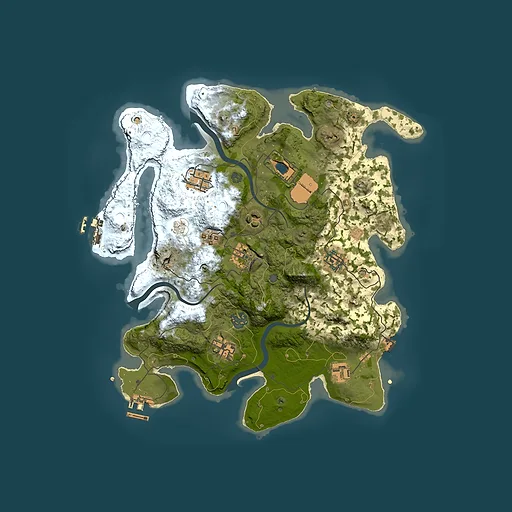 Rust map seed 1716428660, 3500x3500m top-down preview