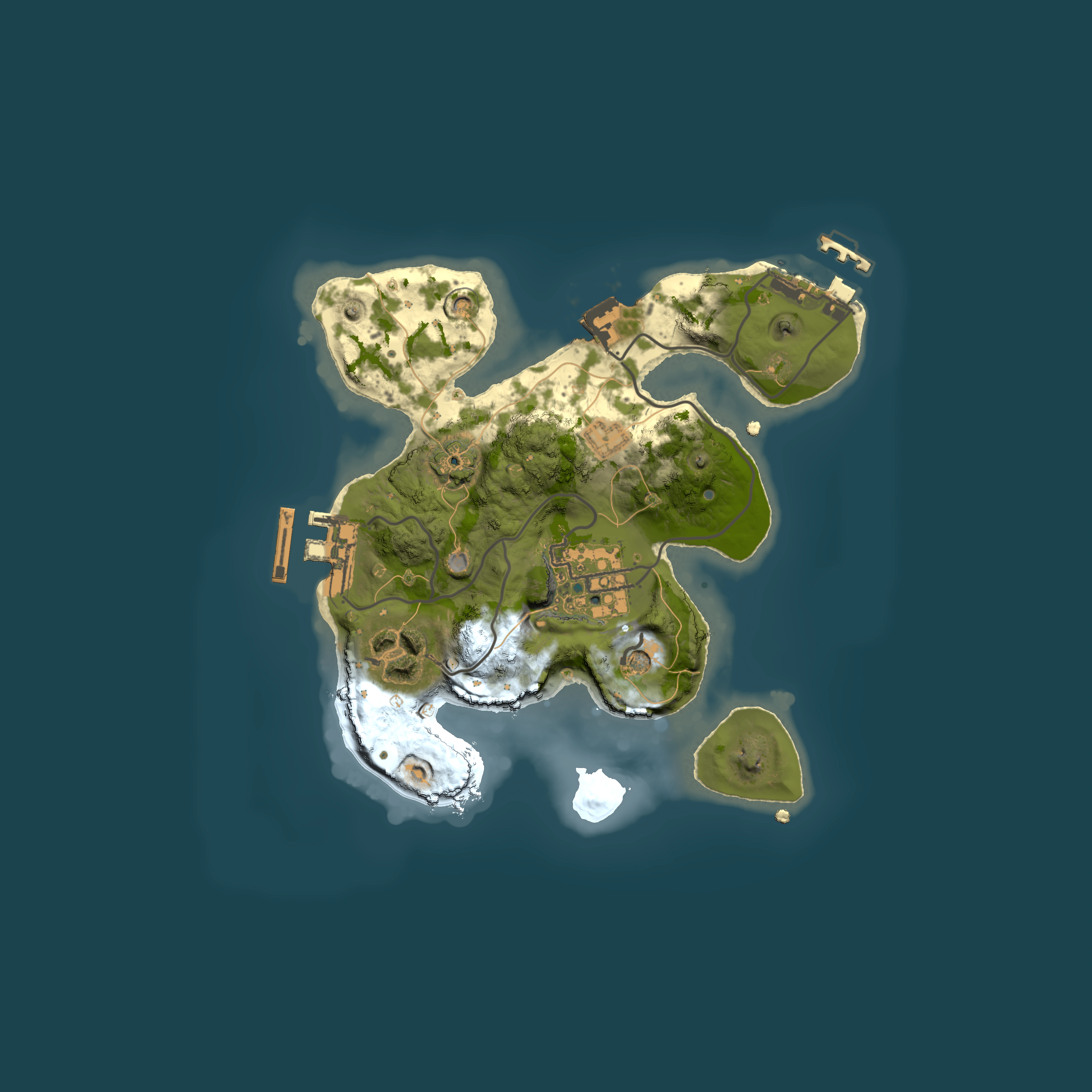 Full top-down render of Rust map seed 1242850226, 2000x2000m