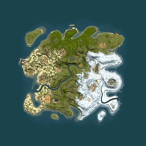 Rust map seed 1529884328, 3500x3500m top-down preview