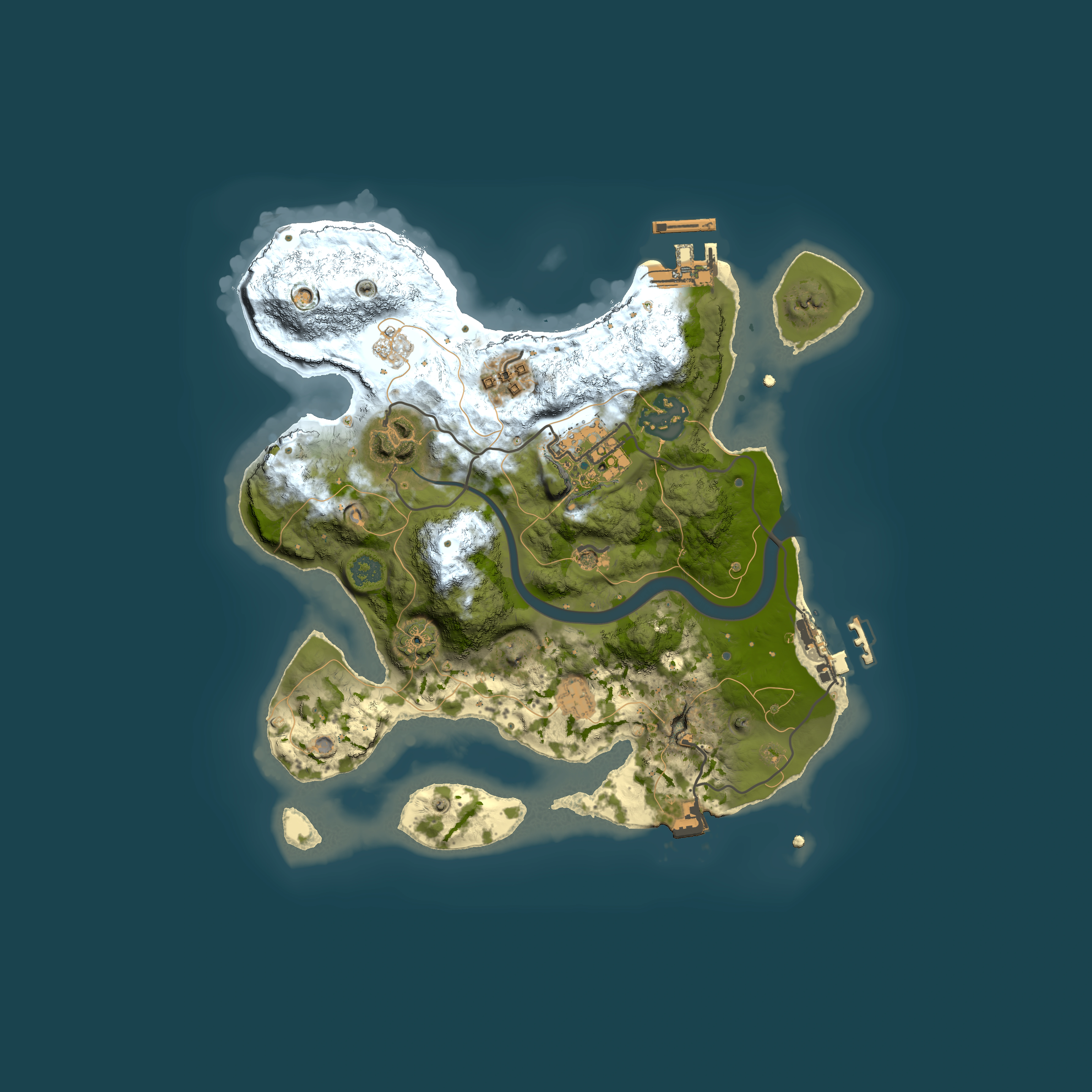 Full top-down render of Rust map seed 789026517, 2500x2500m