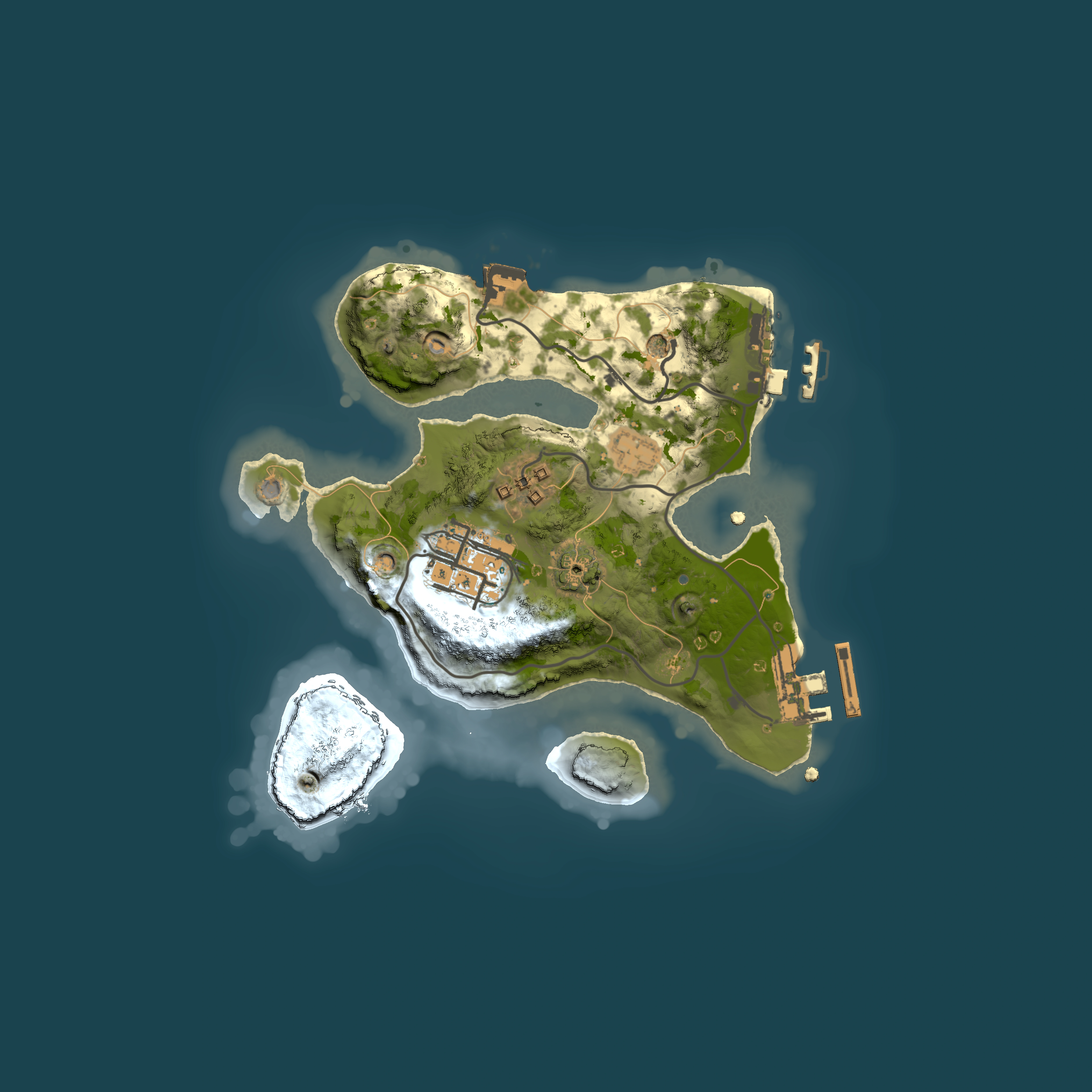 Full top-down render of Rust map seed 1970183889, 2000x2000m