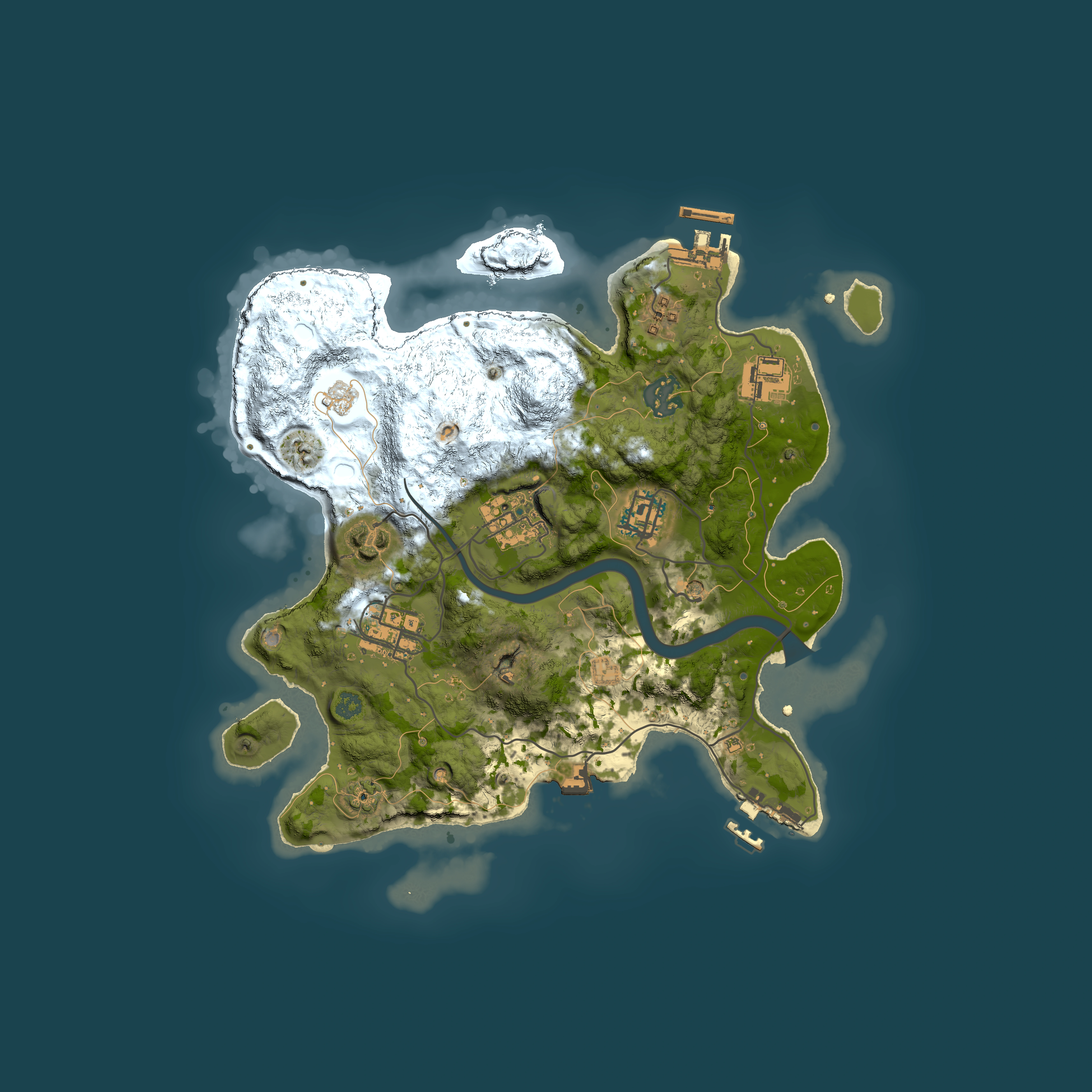 Full top-down render of Rust map seed 792045430, 3000x3000m