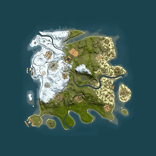Rust map seed 1117675941, 3500x3500m top-down preview