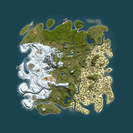 Rust map seed 1644407819, 5000x5000m top-down preview
