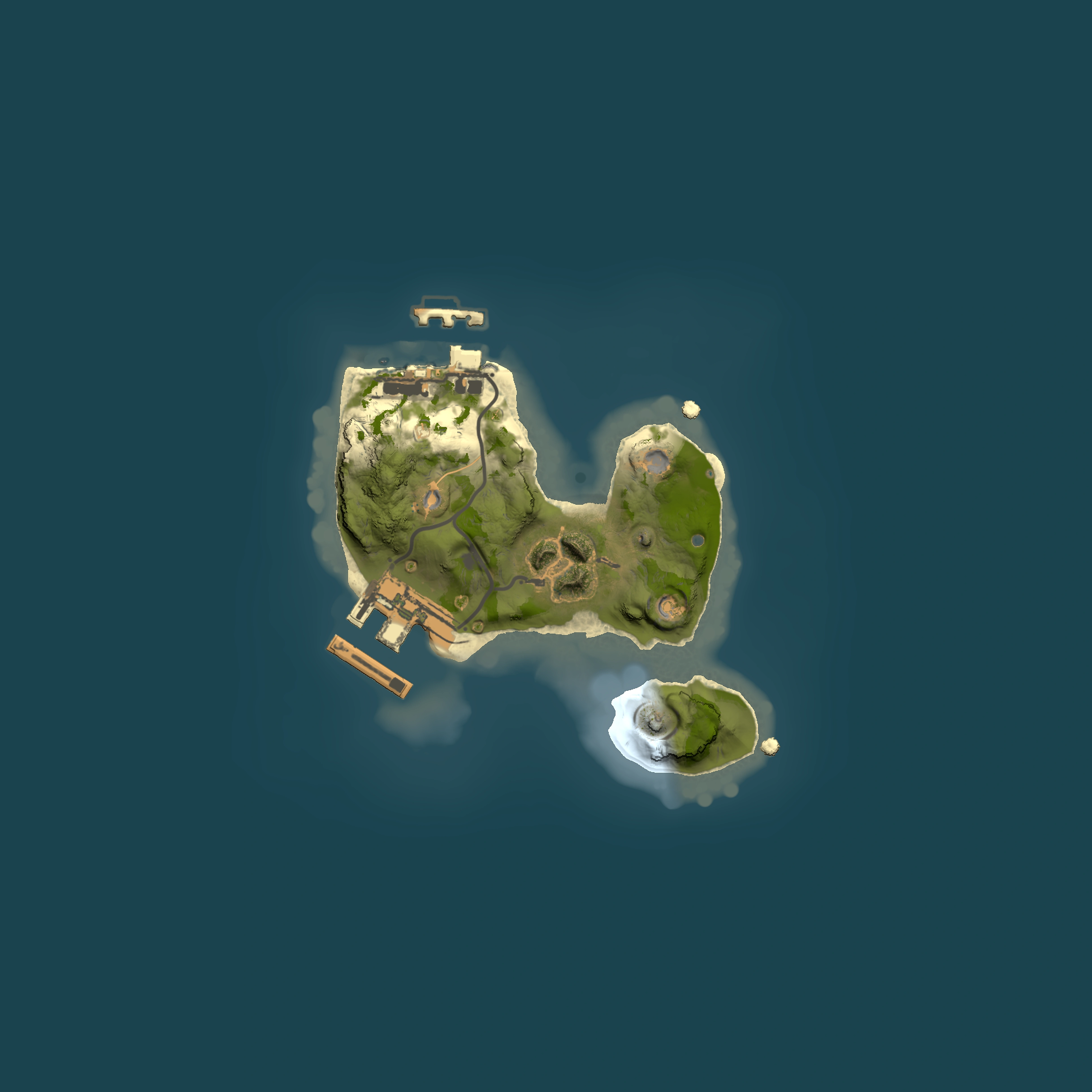 Full top-down render of Rust map seed 1658962898, 1500x1500m