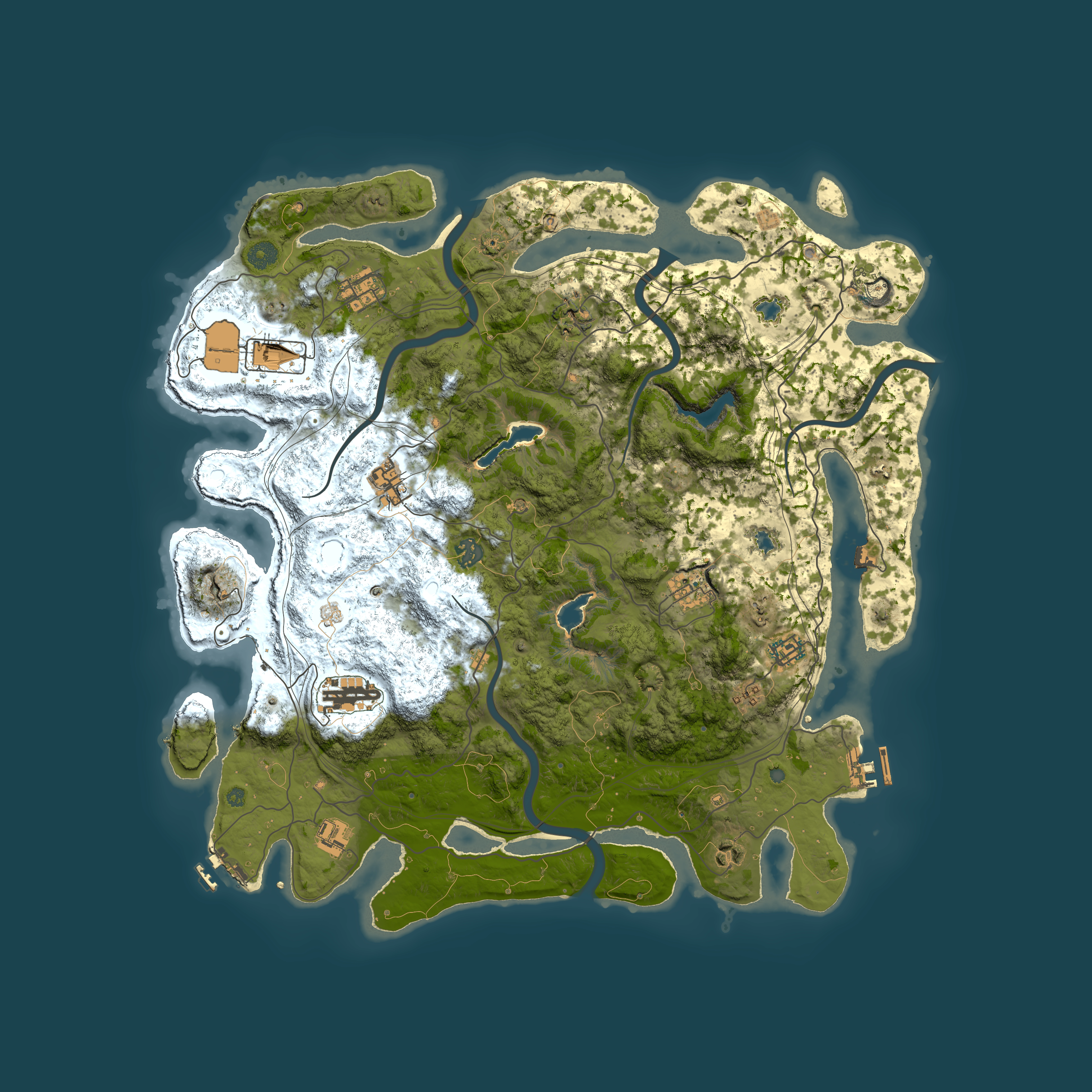 Full top-down render of Rust map seed 1384943648, 4500x4500m