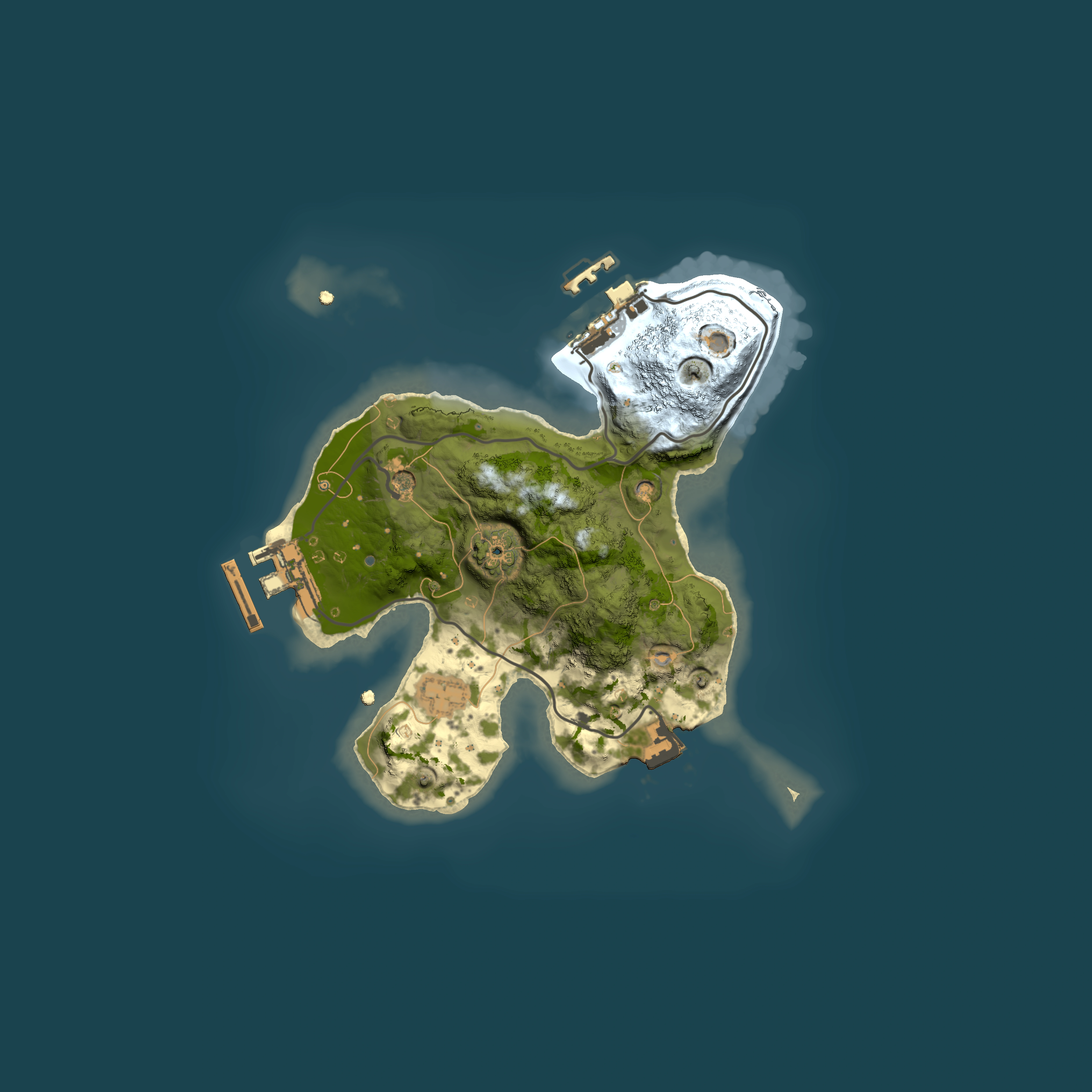 Full top-down render of Rust map seed 1117445431, 2000x2000m