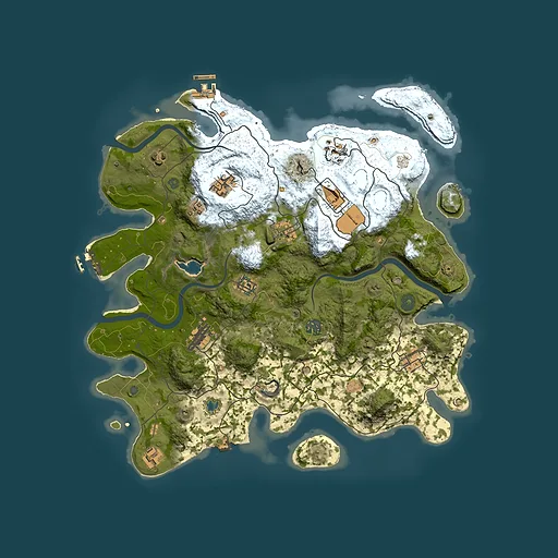 Rust map seed 1180742206, 4000x4000m top-down preview