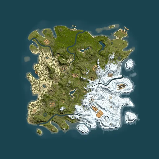 Rust map seed 630470950, 4500x4500m top-down preview
