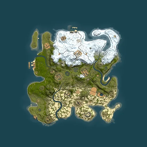 Rust map seed 852817411, 3500x3500m top-down preview