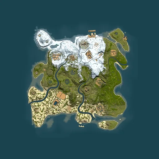 Rust map seed 1334739835, 3500x3500m top-down preview