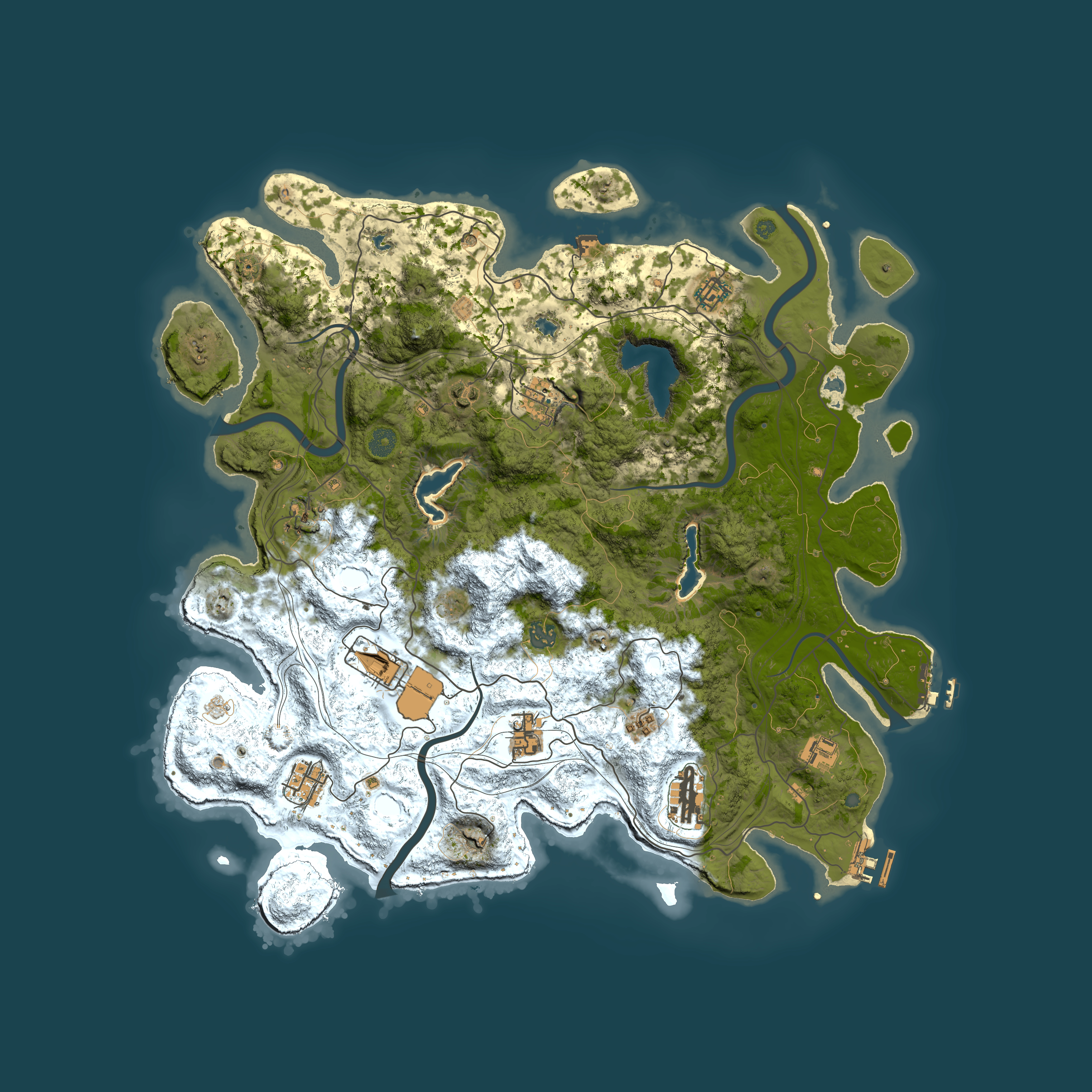 Full top-down render of Rust map seed 1738855644, 4500x4500m