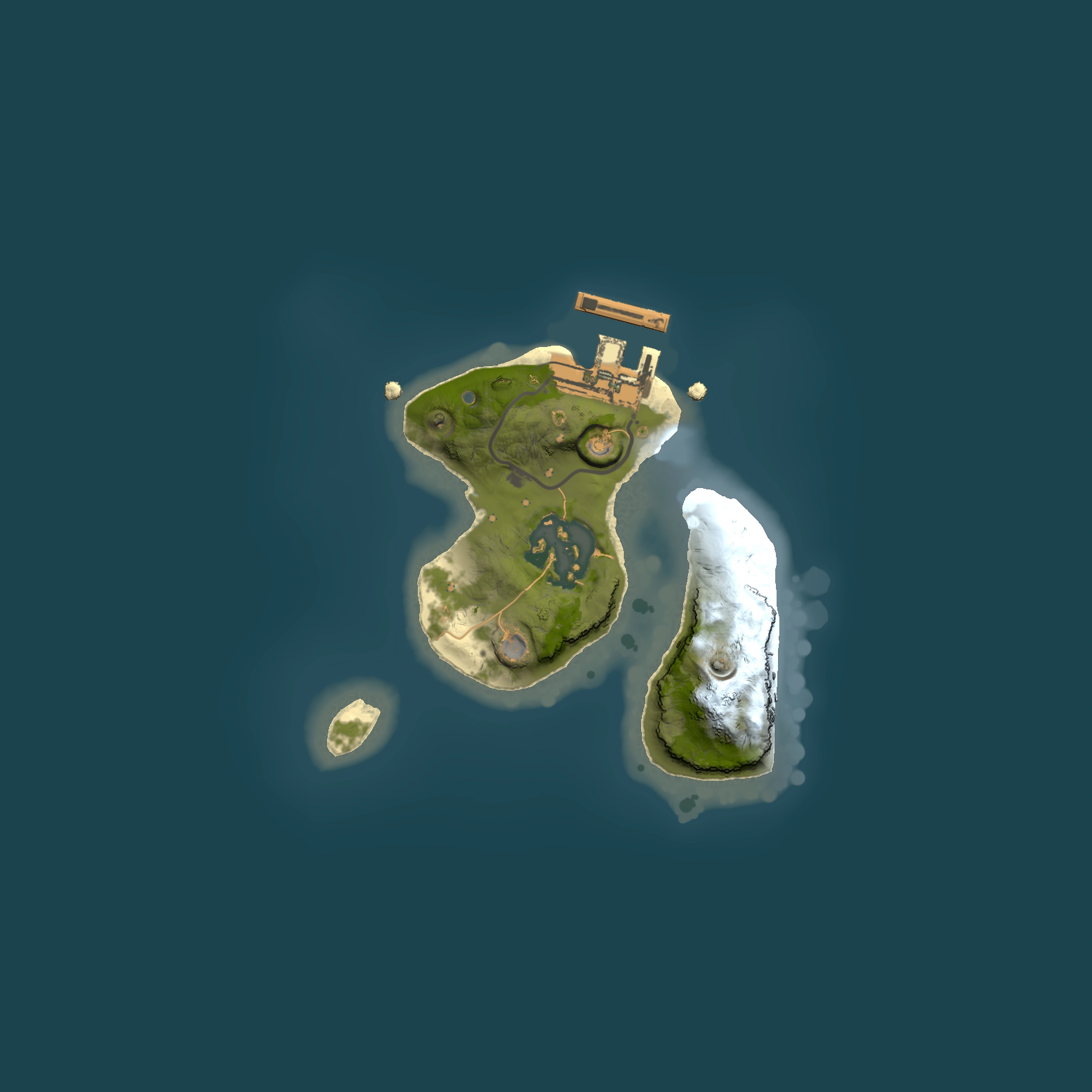 Full top-down render of Rust map seed 168783640, 1500x1500m