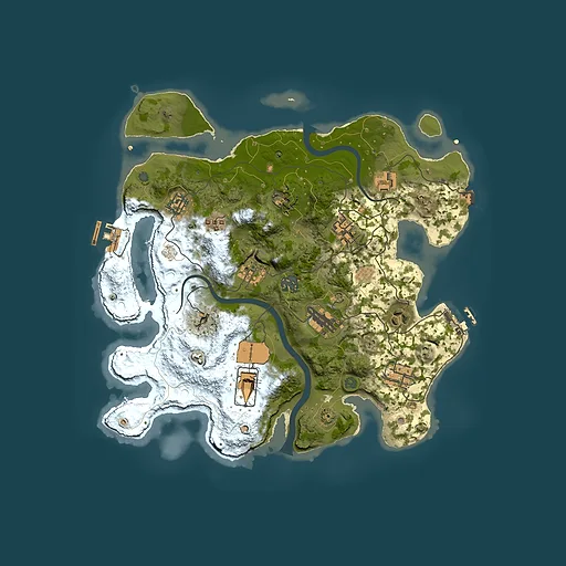Rust map seed 554360877, 3500x3500m top-down preview
